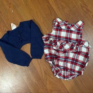 Baby bubble with coordinating cardigan!